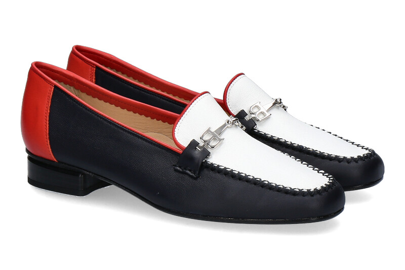 Brunate loafer NAPPA BLU BIANCO ROSSO