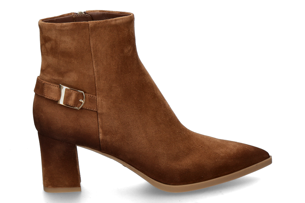 Santoni women's ankle boots ELLY VELOURS- brown/ mittelbraun 