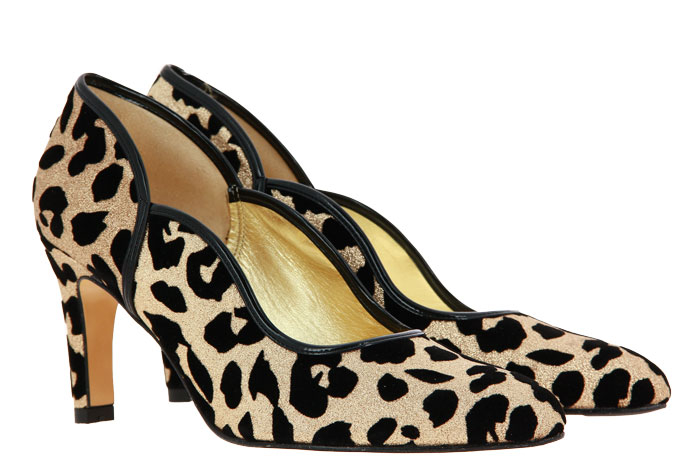 Azuree Cannes pumps RAPIDO TISSU JAGUAR ORO VERNIS NOIR