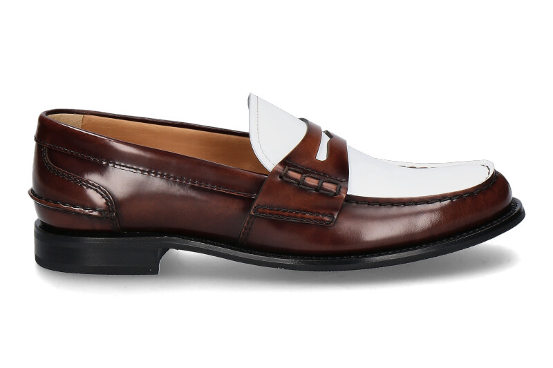 Church's loafer PEMBREY POLISHED BICOLOR- tabac/white