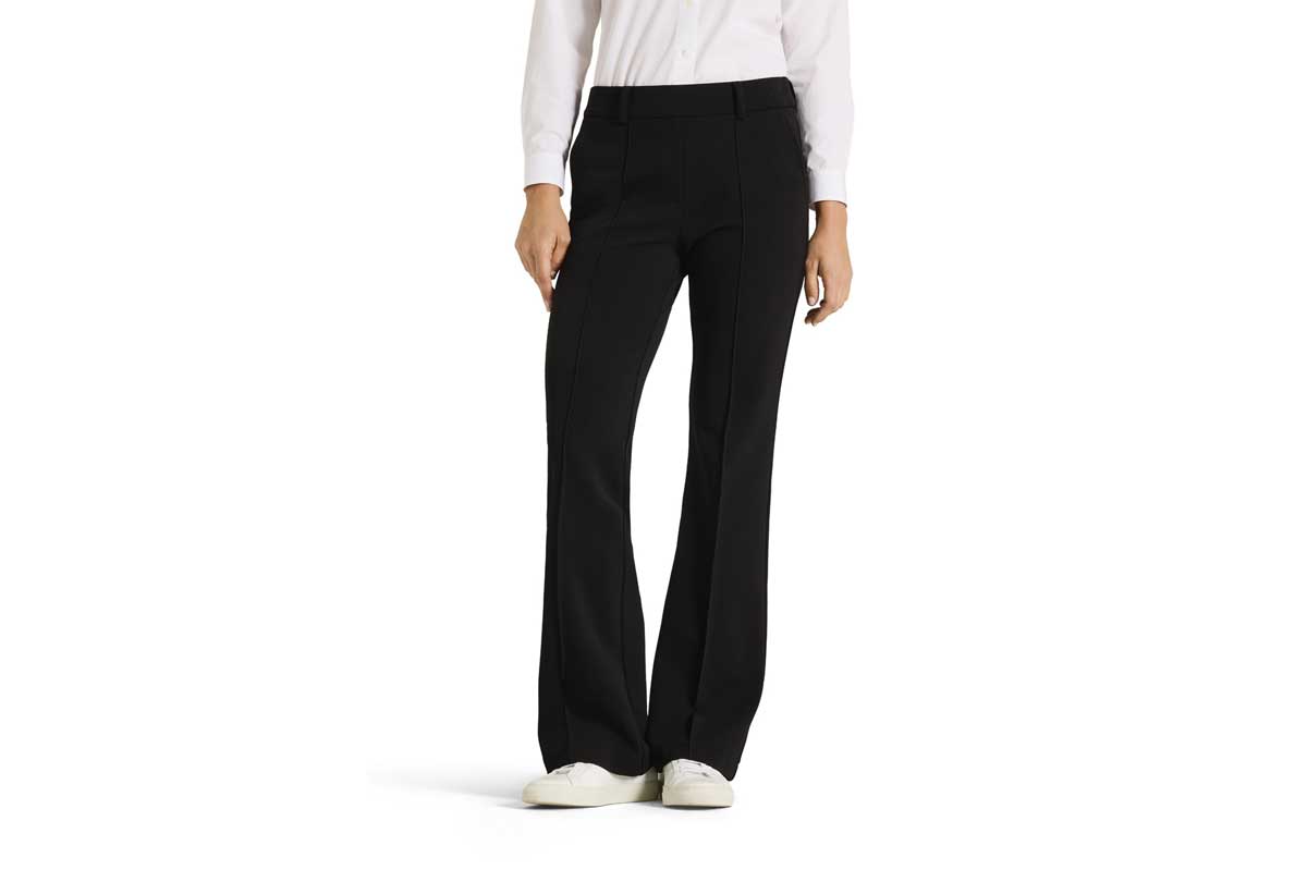 Cambio flared-fit textile pants FRANCOISE- black