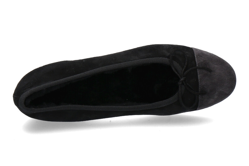Unützer ballerina lined CAMOSICO NERO CAMOSCIO ANTHRAZIT 