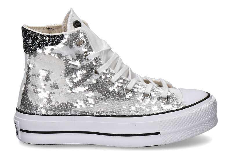 Ballo da Sola Converse shoe ALL STAR SILVER GLITTER