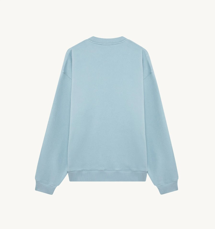 Autry unisex- sweatshirt DOUBLE LOGO- chalcedony/ light blue