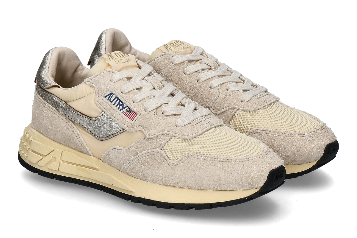 Autry women's sneaker REELWIND SUEDE NYLON UT24- ecru/platin 