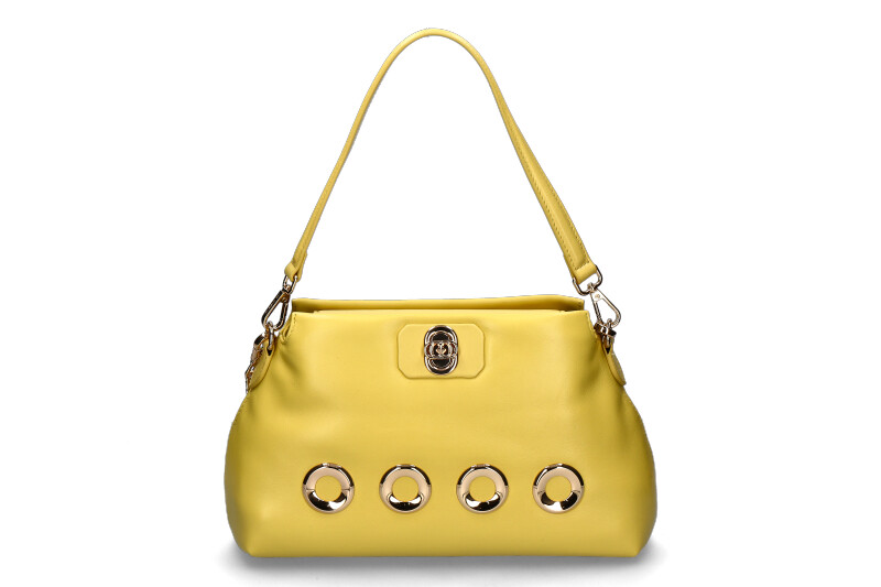 La Carrie shoulder bag THE EYE SQUARE MEDIUM LEATHER YELLOW