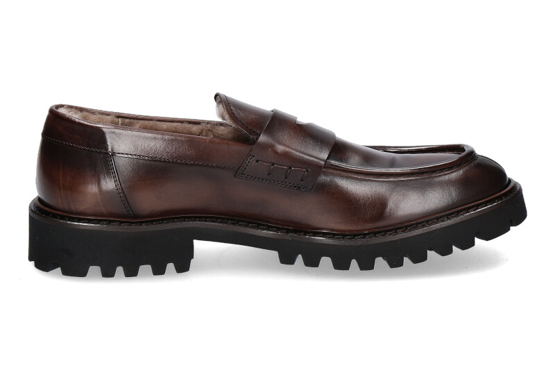 Corvari loafer lined DIVER MARRONE- dunkelbraun