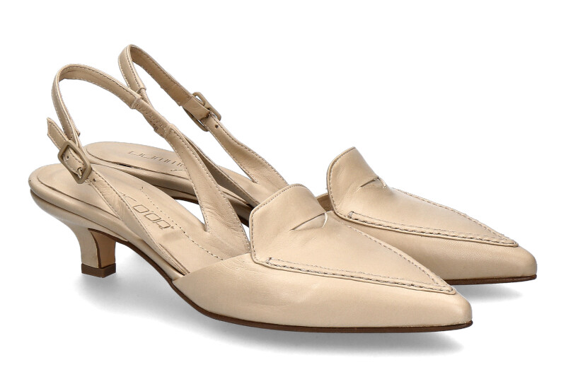 Pomme d'Or sling pumps GLOVE ECRU