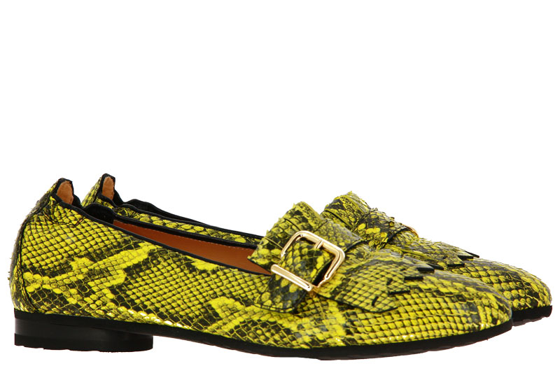 Truman´s slipper PITONE 6776 VERDE NAPPA NERO FIBBIA ORO