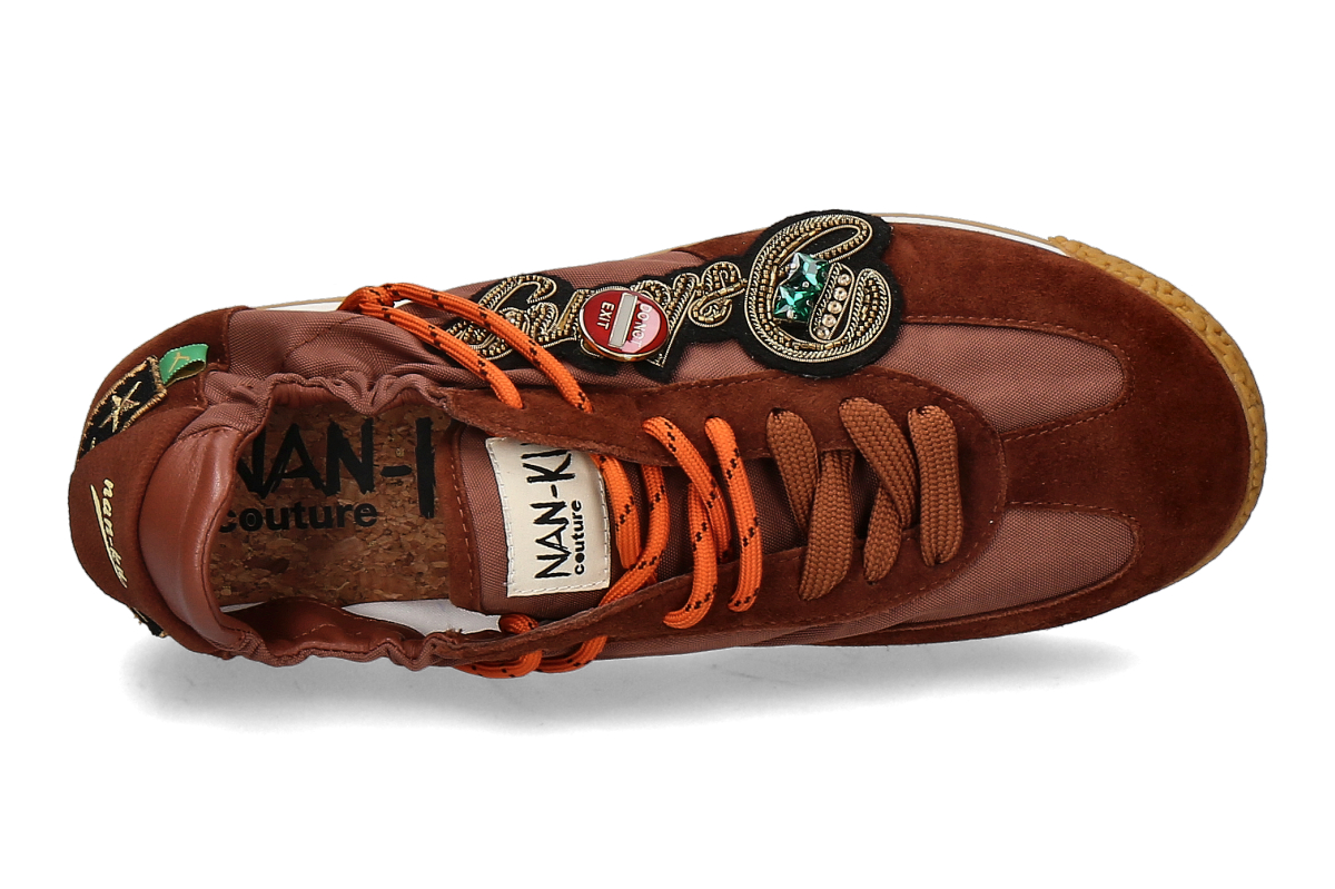 Nan-Ku Couture Damen- Sneaker EDX- coffee_232300095_5