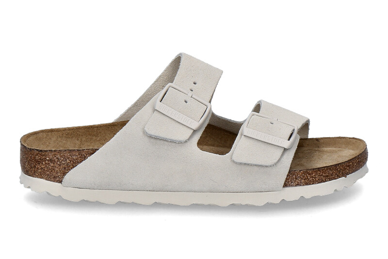 Birkenstock Pantolette ARIZONA BS VELOUR- modern suede antique white_271100060_3
