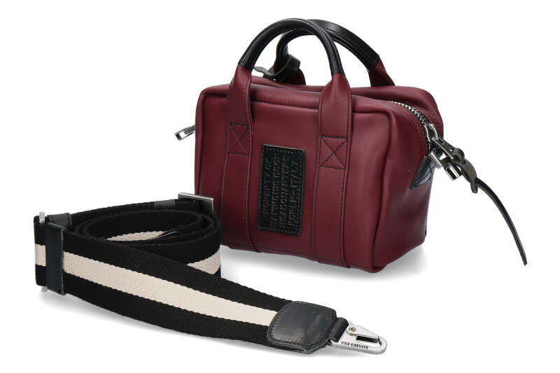 Manikomio shoulder bag PICCOLA ICON- bordo/ black