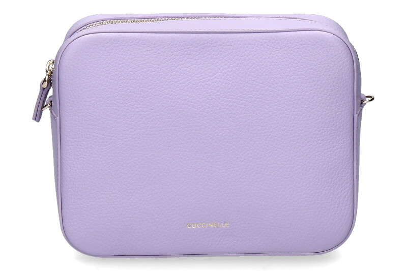 Coccinelle shoulder bag GRAIN LEATHER METALLIC SOFT LAVENDER