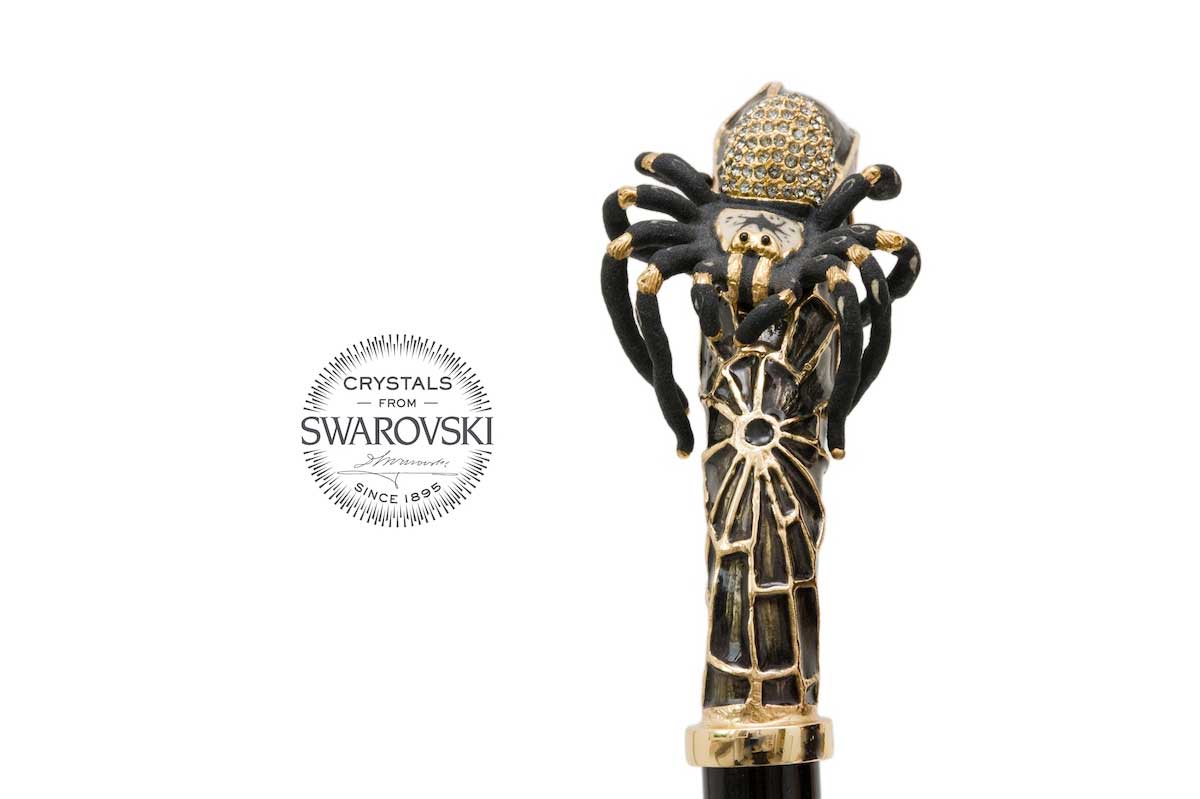 Pasotti shoe horn SPIDER GOLD SWAROVSKI