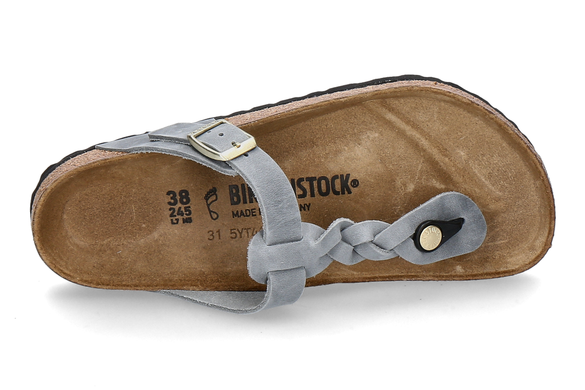 Birkenstock Damen- Zehensteg Pantolette GIZEH BRAIDED NORMAL- grau_274200009_5