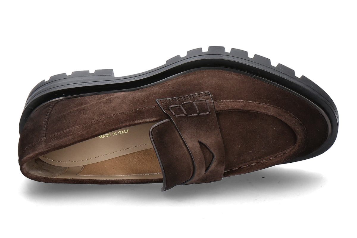 Santoni Damen  Loafer REGINA VELOURS dark brown_242300147_5