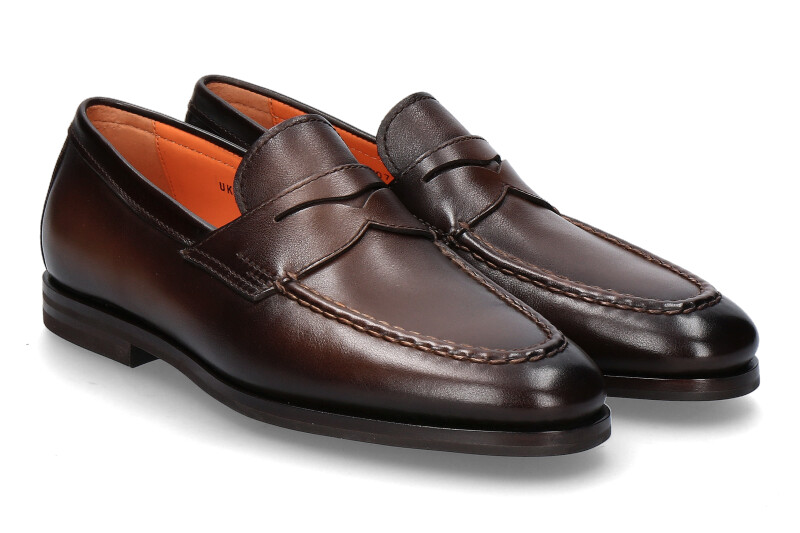 Santoni Herren- Slipper CARLOS NAPPA- braun