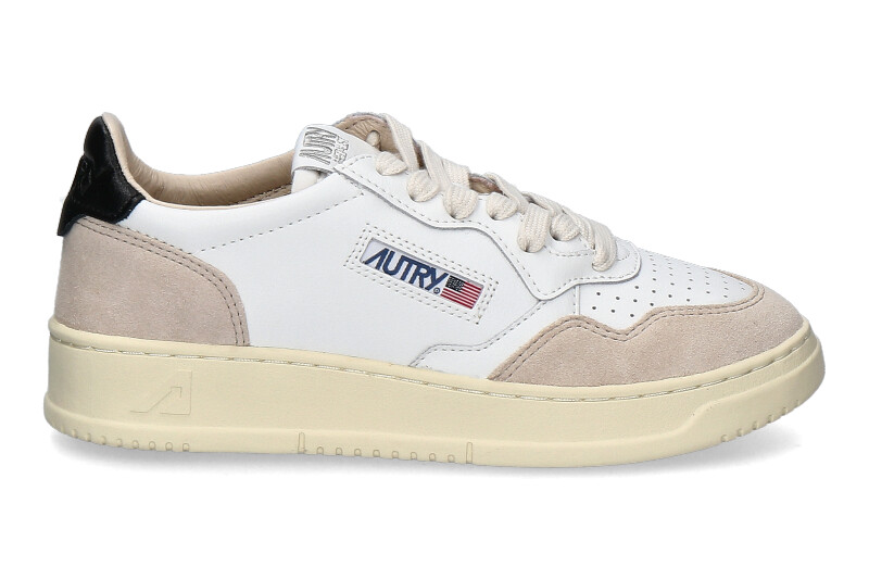 Autry sneaker for women MEDALIST LEATHER SUEDE LS21- white/black