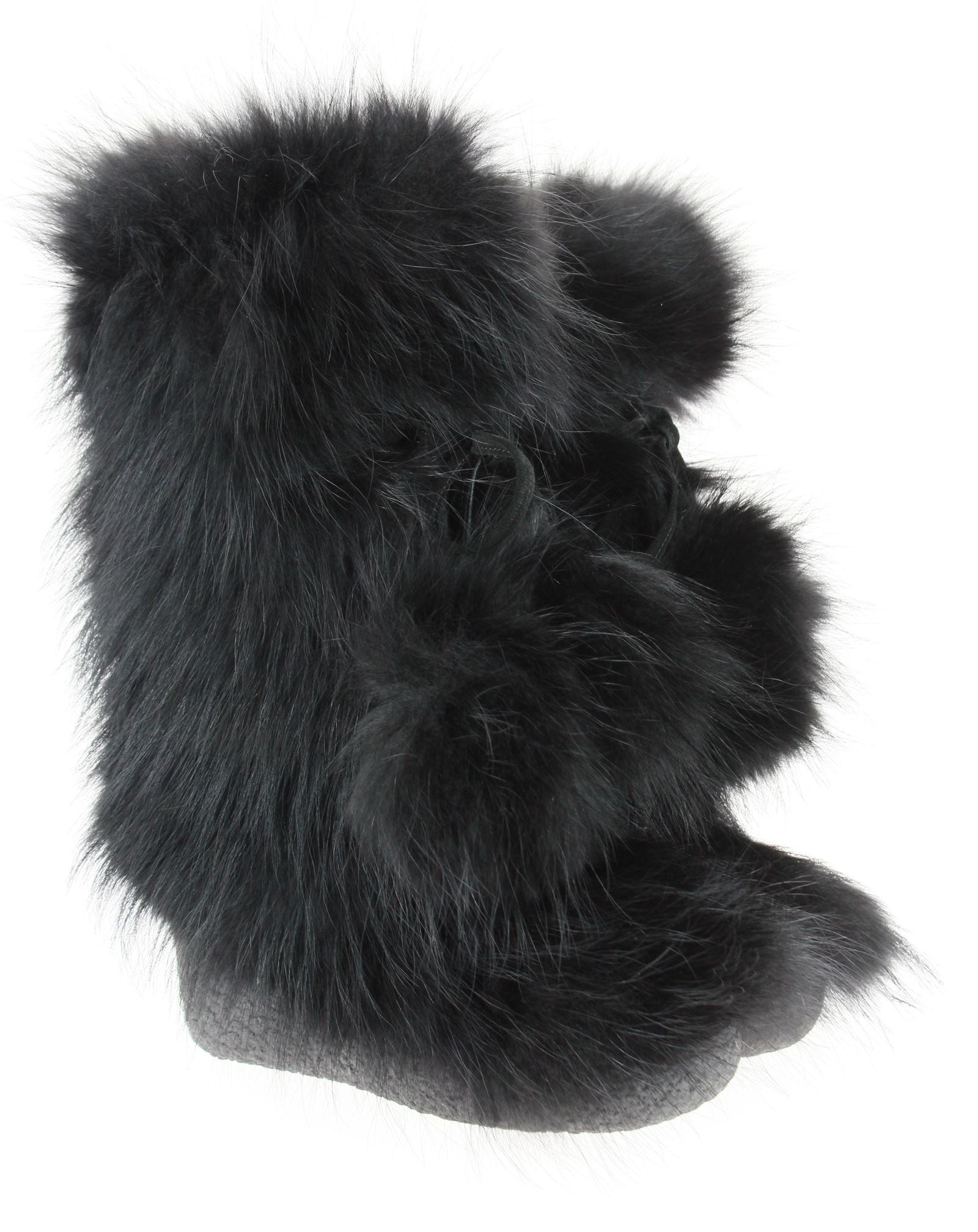 Diavolezza fur boots NEW YORK FOX NERO