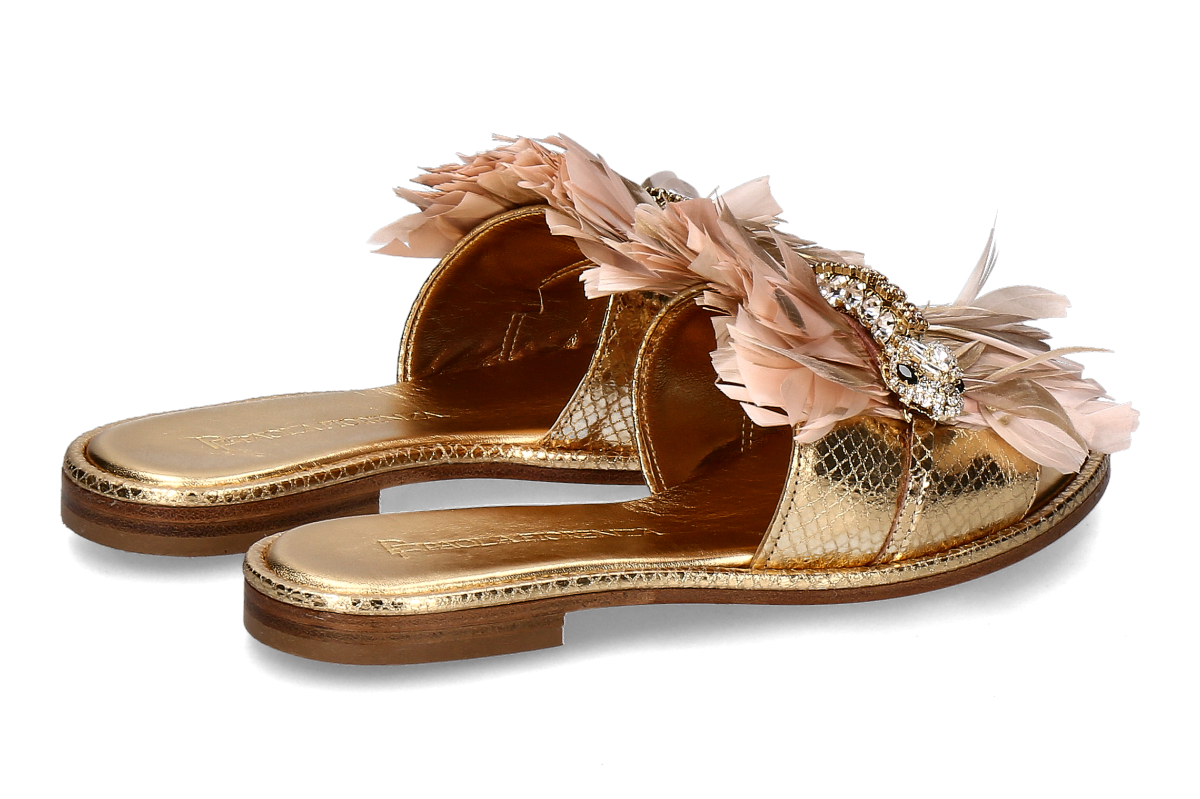 Paola Fiorenza Pantolette COBRA LAME LEGNO- gold_271900150_2