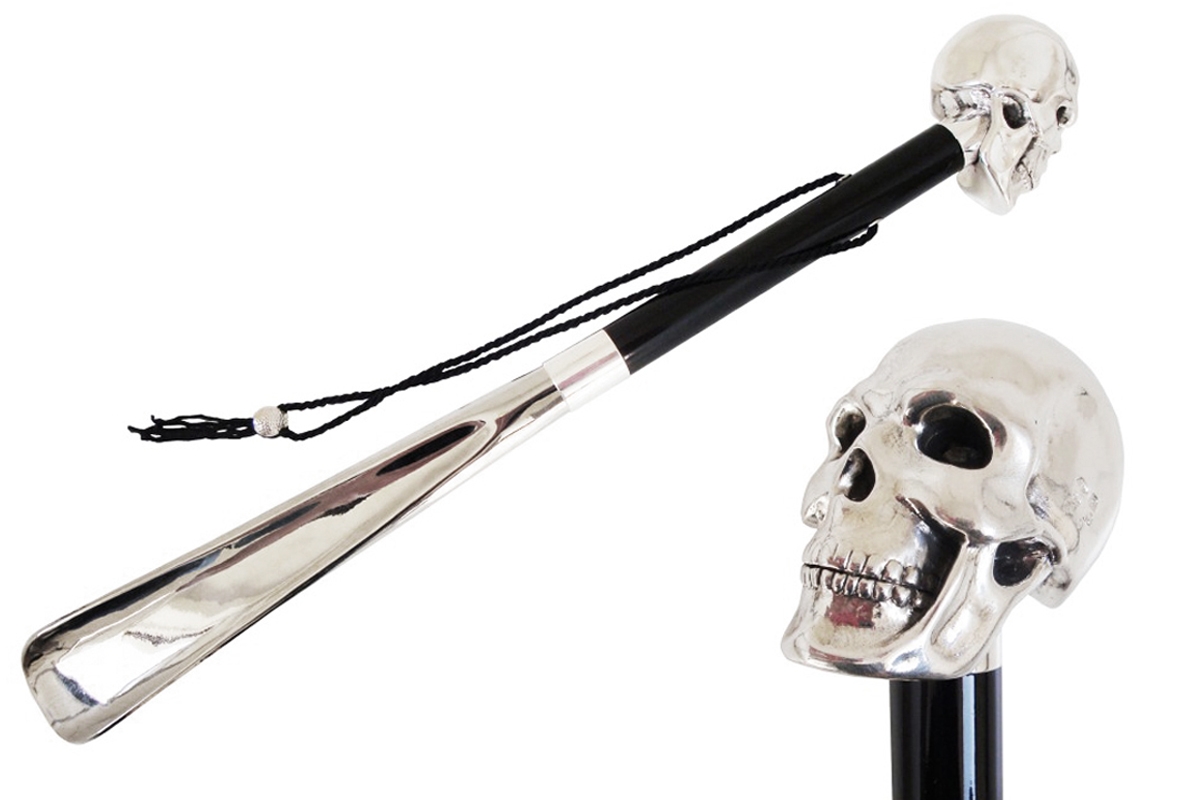 Pasotti shoe horn SILVER SKULL