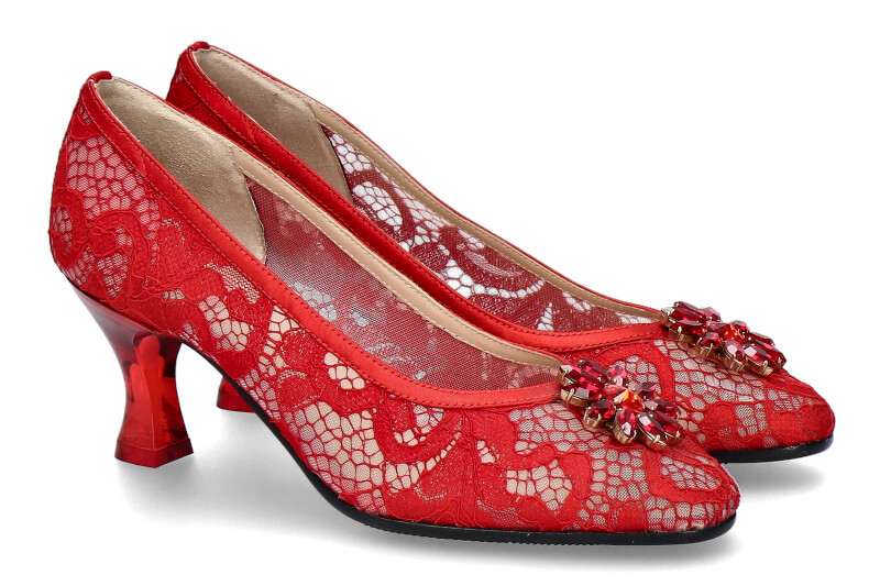 Fernando Pensato pumps LARA PIZZO ROSSO RASO