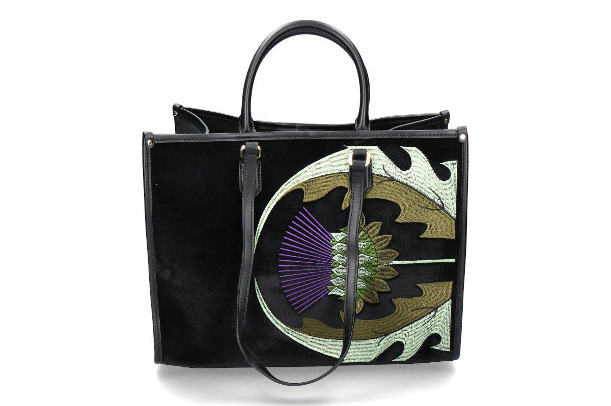  My-Best Bag Firenze bag ATENA HERBARIUM- black/ green/ thistle 