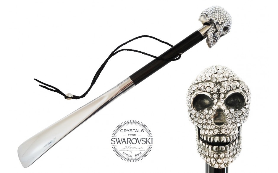 Pasotti shoe horn TESCHIO SWAROVSKI SILBER