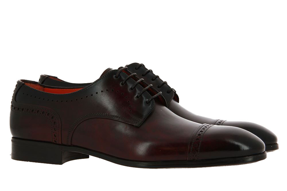 Santoni lace-up LEATHER BROWN