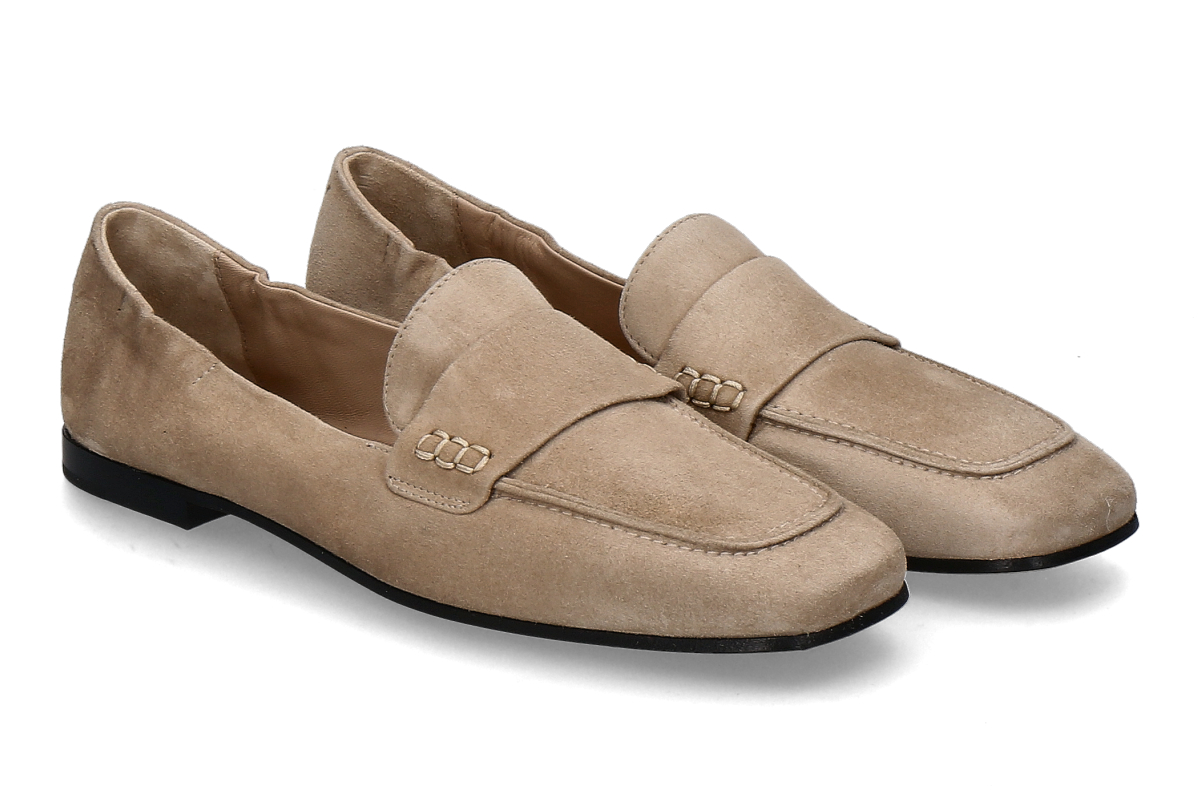 Pomme d' Or Loafer ANGIE REVERSE- soft mocha/ beige