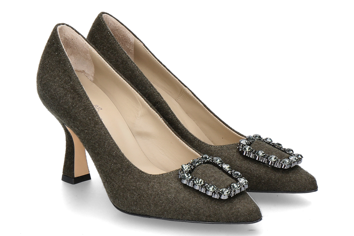 dirndl + bua traditional-pumps  LODEN- hunting green
