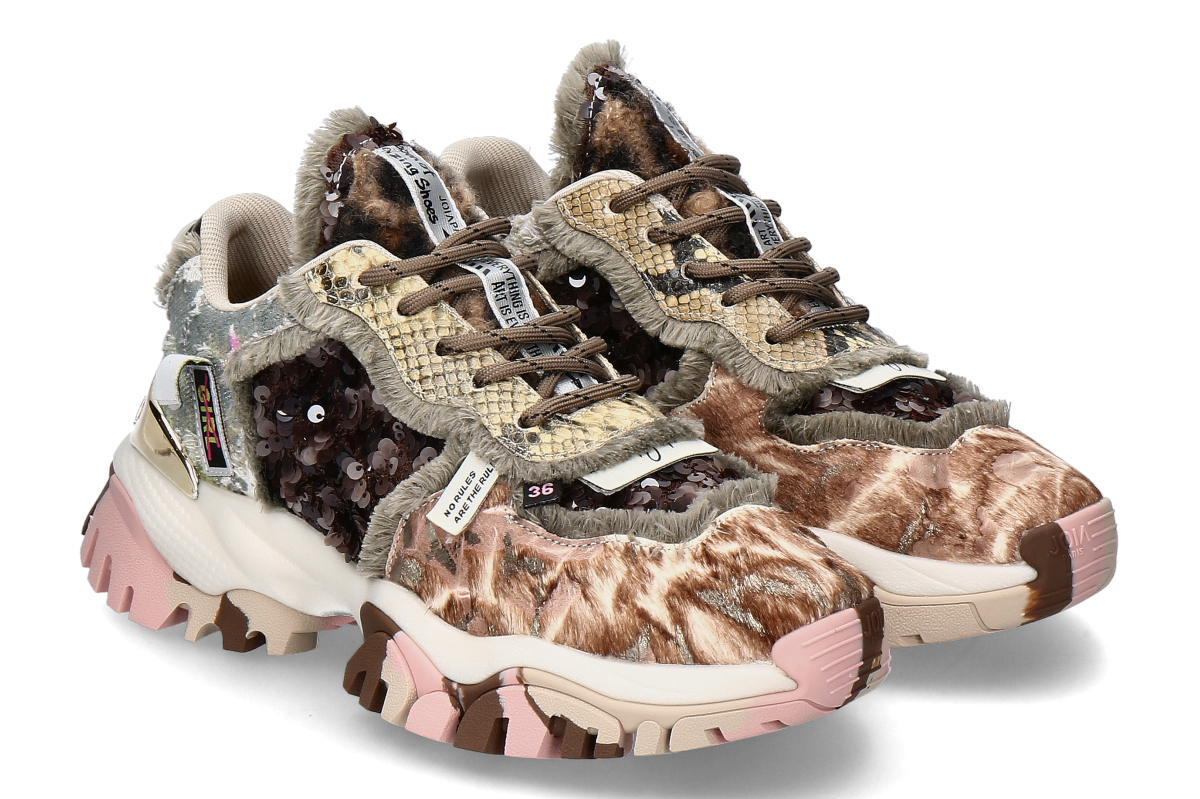 Joia Paris women's- sneaker COZY- brown/ pink