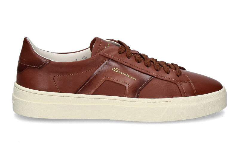 Santoni Herren- Sneaker GLORIA DOUBLE BUCKLE- braun 