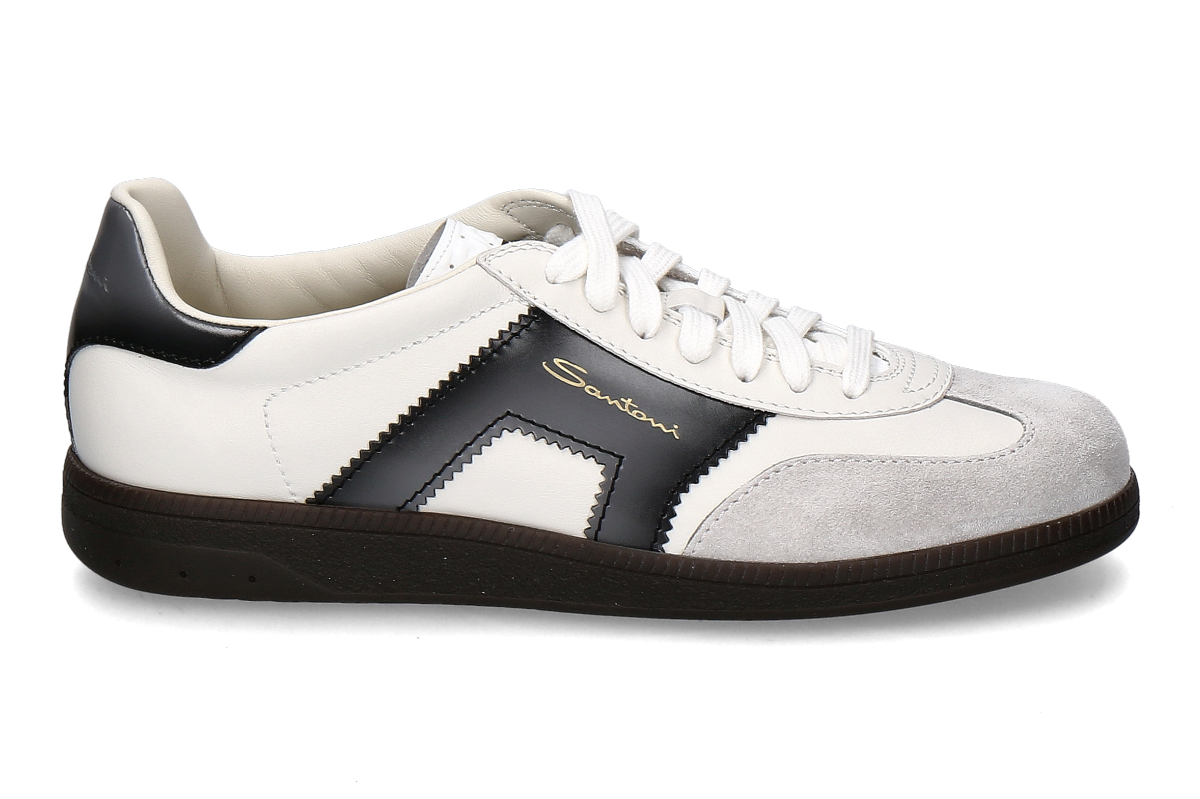 Santoni men's- sneaker DBS OLYMPIC- white/ grey/ black