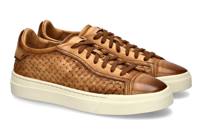 Santoni Sneaker LEATHER COGNAC