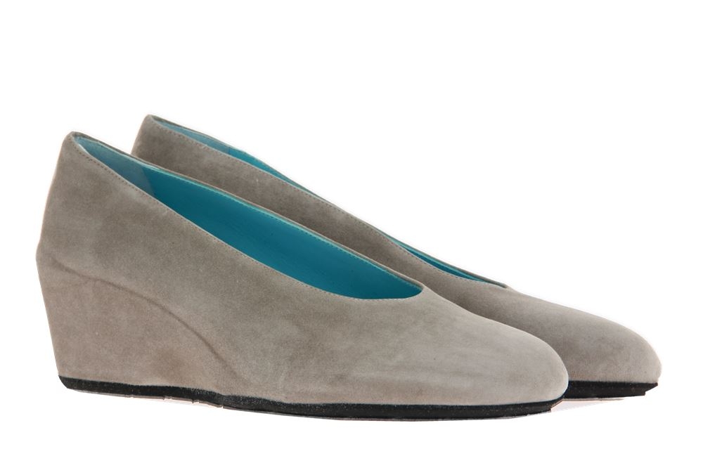 Thierry Rabotin wedge slipper CAMOSCIO GREY BEIGE