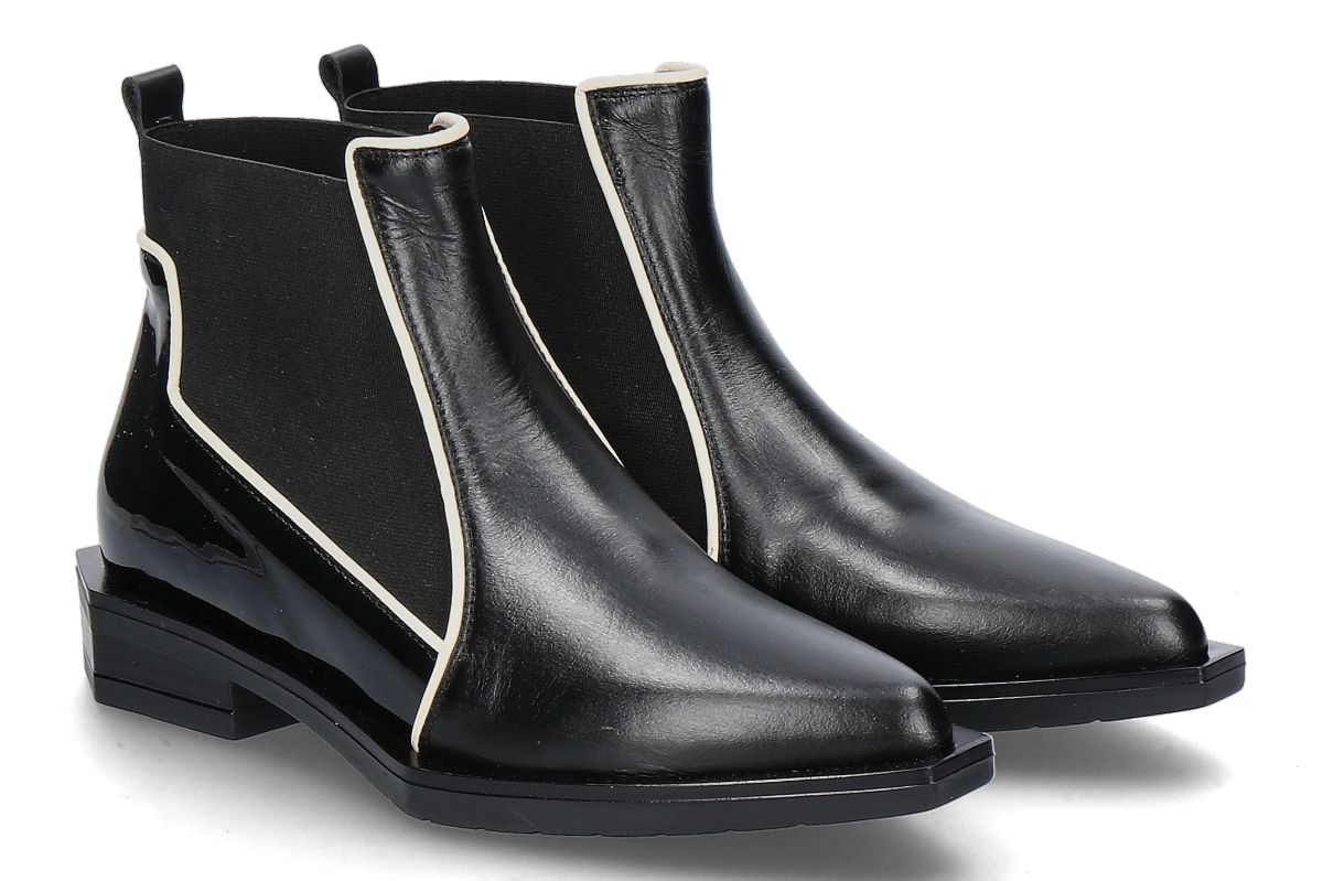  Le Bohémien ankle boots G013 VITELLO ELASTICO- nero/ off-white 