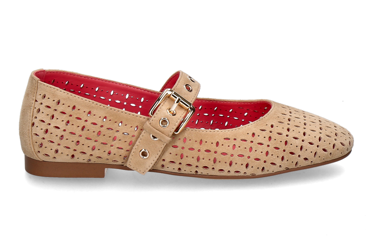 Blackrose ballerina LECCE- kid suede camel/ light brown