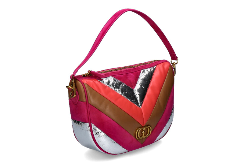 La Carrie shoulder bag AMITOLA STRIPES LOLLO MULIT FUXIA