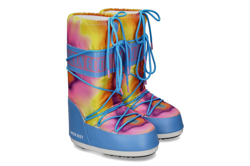 Moon Boot snow boot ICON TIE DYE 001- alaskan blue