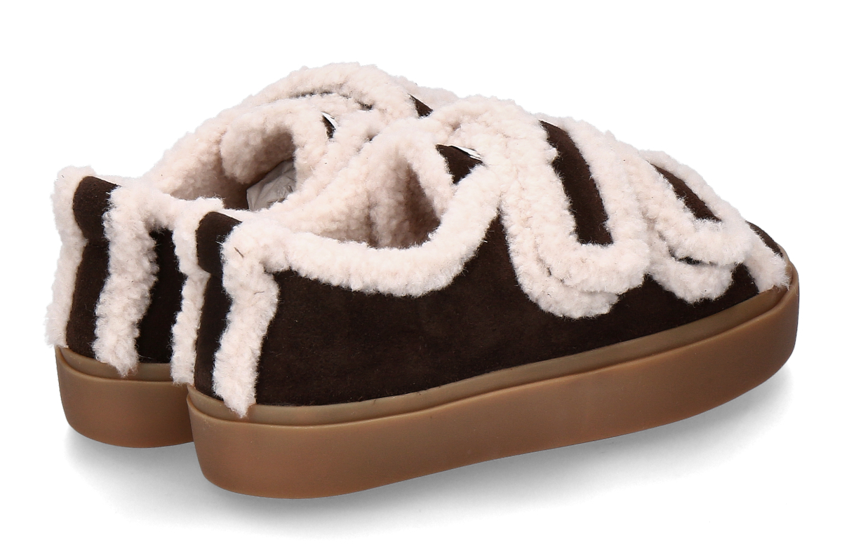 Inuikii Damen- Sneaker gefüttert LOW VELCRO- dunkelbraun_238300029_2