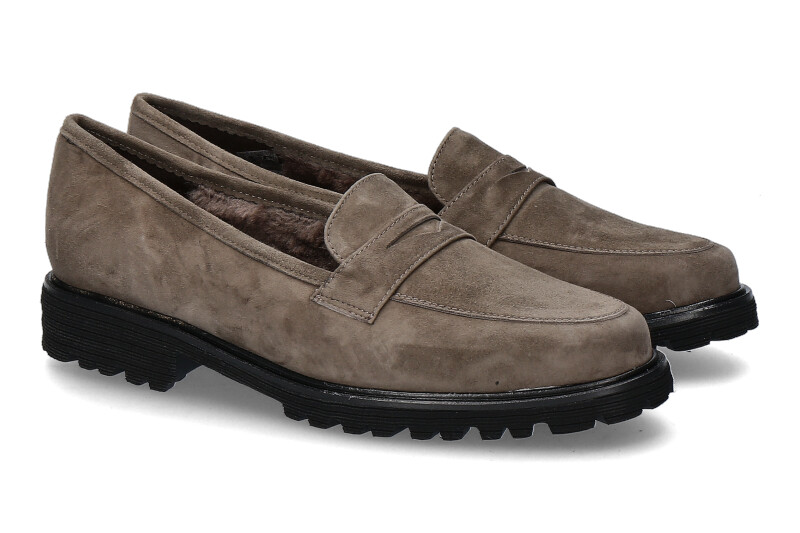 Brunate slipper lined TANK CAMOSCIO FOREST