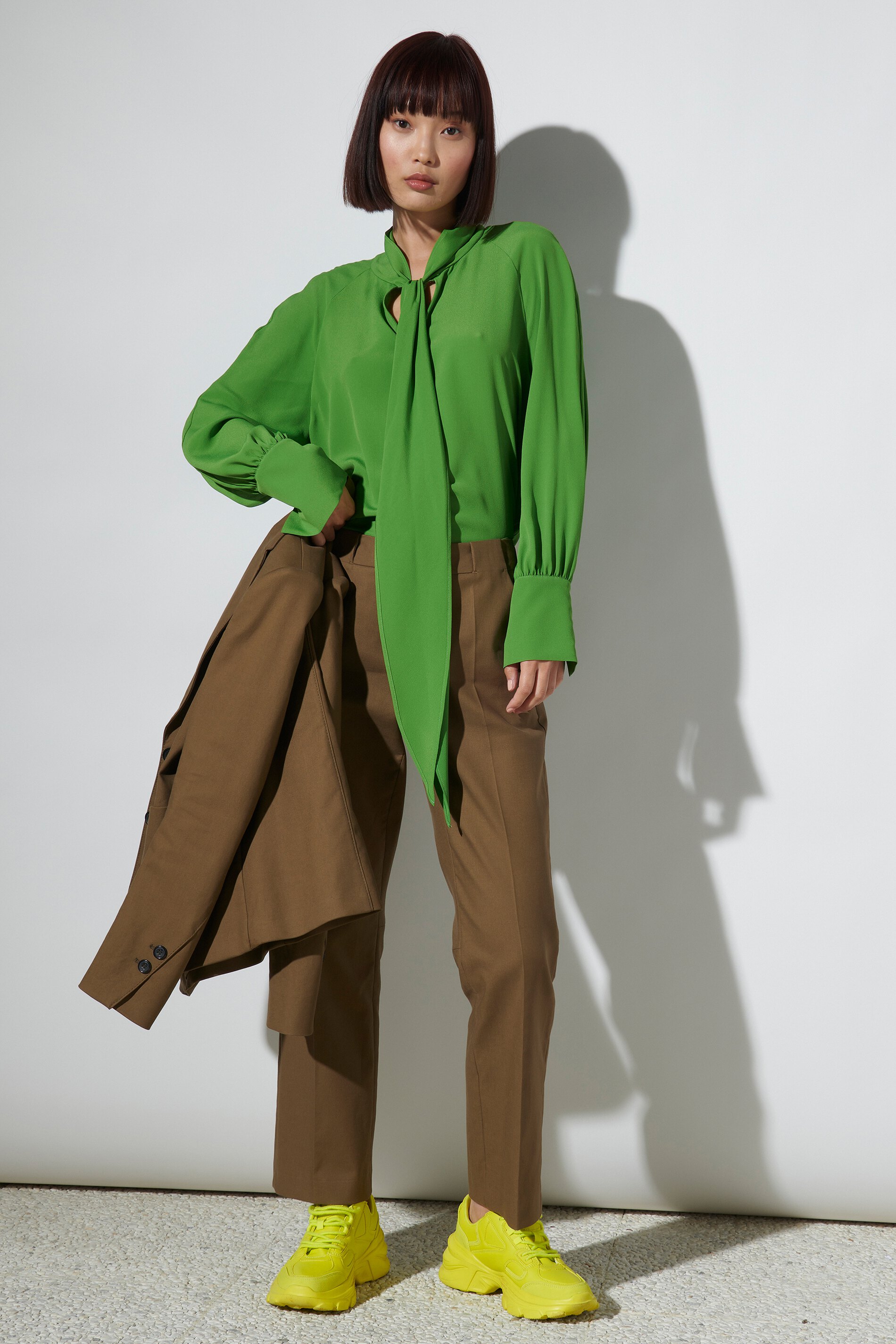  Luisa Cerano blouse SEIDEN MIX - bold green/grün 