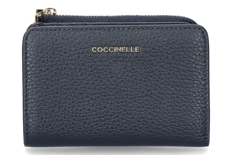 Coccinelle wallet GRAINED LEATHER METALLIC SOFT-midnight blue/dunkelblau 
