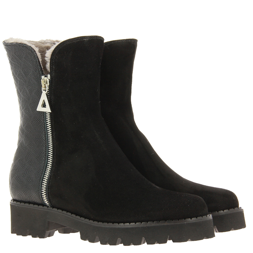 Lorbac ankle boots lined MAGDA CAMOSCIO NERO SAID NERO