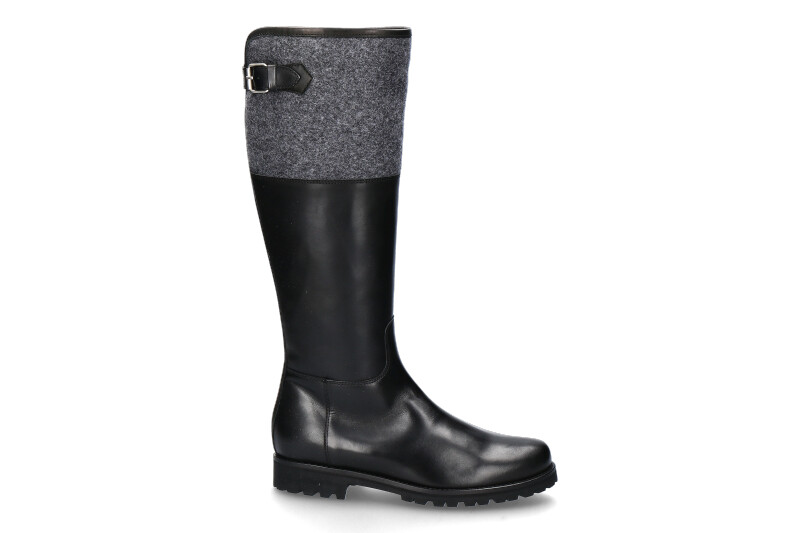 Dirndl und Bua boots lined CRUST LODEN SCHWARZ GRAU 