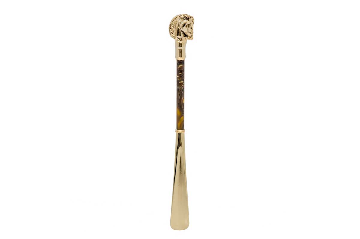 Pasotti shoe horn HORSE- gold