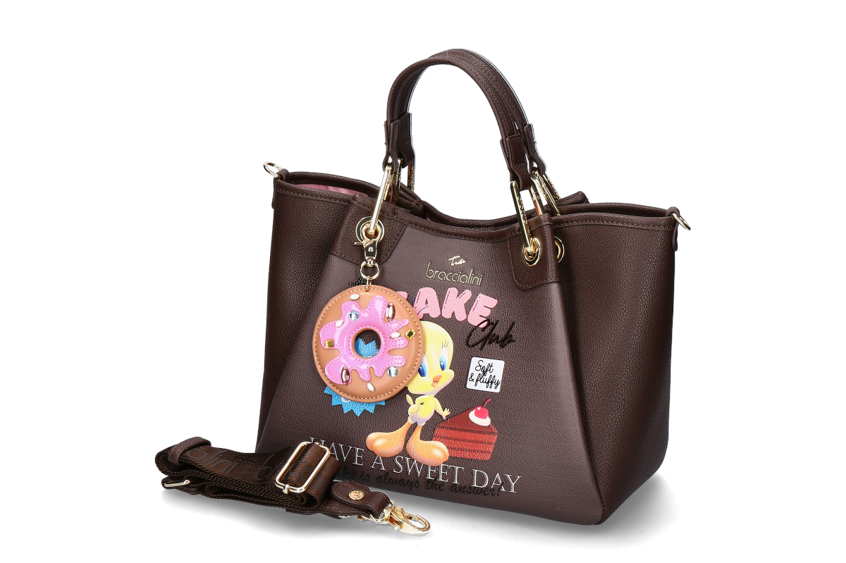 Braccialini handbag AMY TWEETY CAKE- brown/ brown