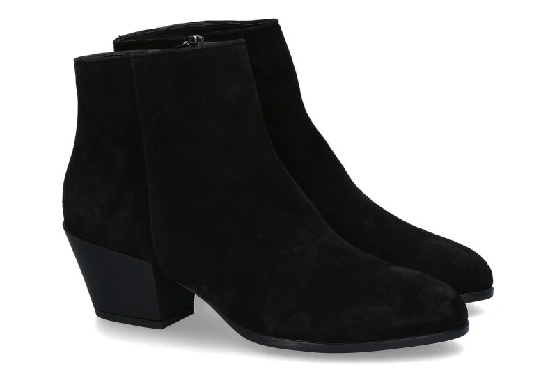 Hogan ankle boots ZIP CAMOSCIO NERO