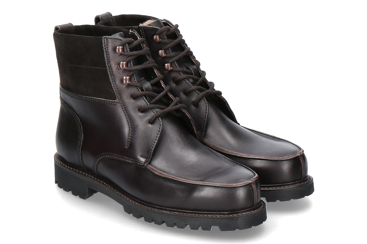 Ludwig Reiter ankle boots lined DACHSTEIN VINTAGE CALF PULLUP BLACK DARK GREY